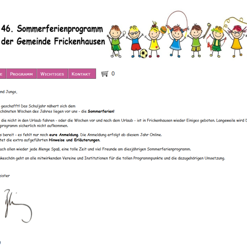 Sommerferienprogramm 2025