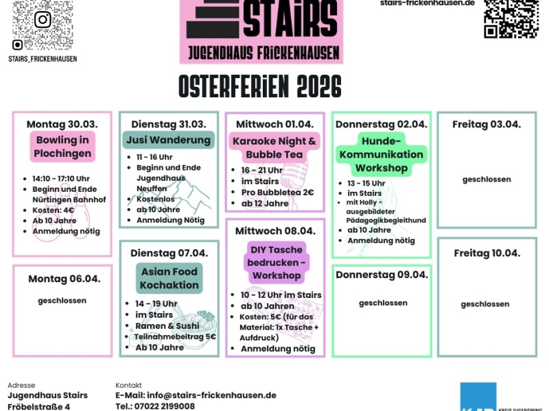 Aktionen in den Osterferien&nbsp;2026